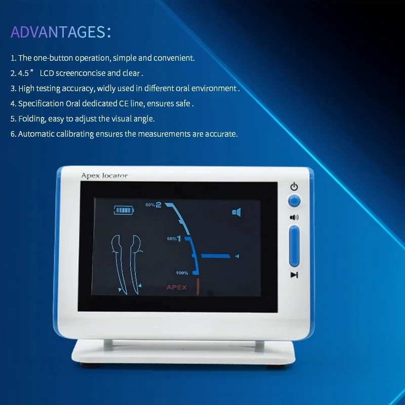 D e n t a l Apex Locator Endodontic Apical Locator Endo Dentistry Equipment LCD Screen Dentist Root Canal Length Measuring