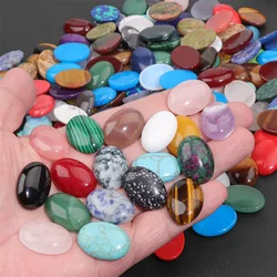 10pcs/lot Natural Stone Cabochon Beads Oval Shape Agates Turquoises Opal Quartz Stone for Jewelry Making DIY Rings Earrings