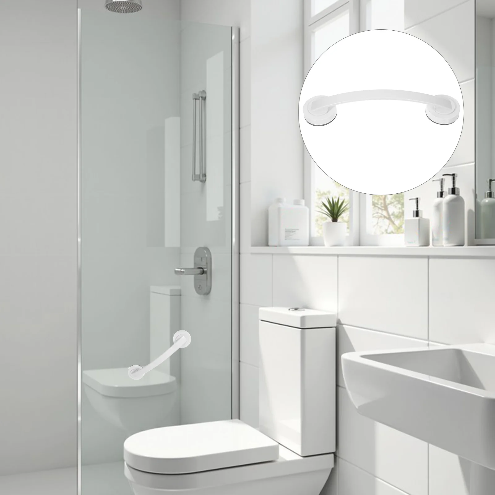 

Suction Grab Bar Heavy Duty Bathroom Safety Handrail For Elderly Non-Slip Toilet Support Tub Rails Shower Handle