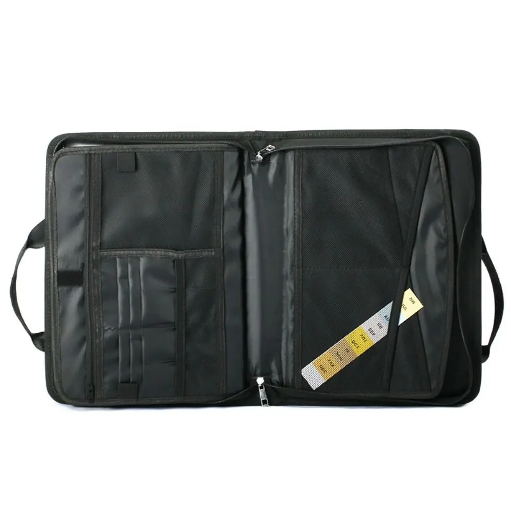 13 جيوب منظم ملفات الأكورديون مع سحاب وملصقات مقاومة للحريق توسيع مجلد الملفات حقيبة محمولة لملفات الرسالة A4 #1