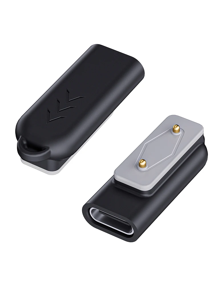 Adattatore per caricabatterie USB C Convertitore ad angolo retto Adattatore di ricarica magnetico da 90 gradi per Samsung Galaxy/Huawei Watch Fit 3 2/Redmi 4/