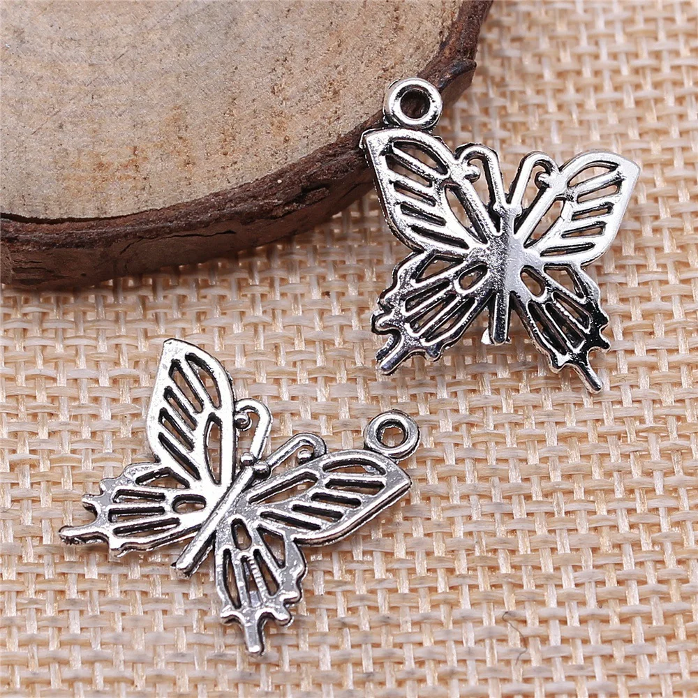 150pcs/lot DIY Jewelry Accessories Bracelet Earrings  Alloy Hollow Out Butterfly Shaped  Pendant