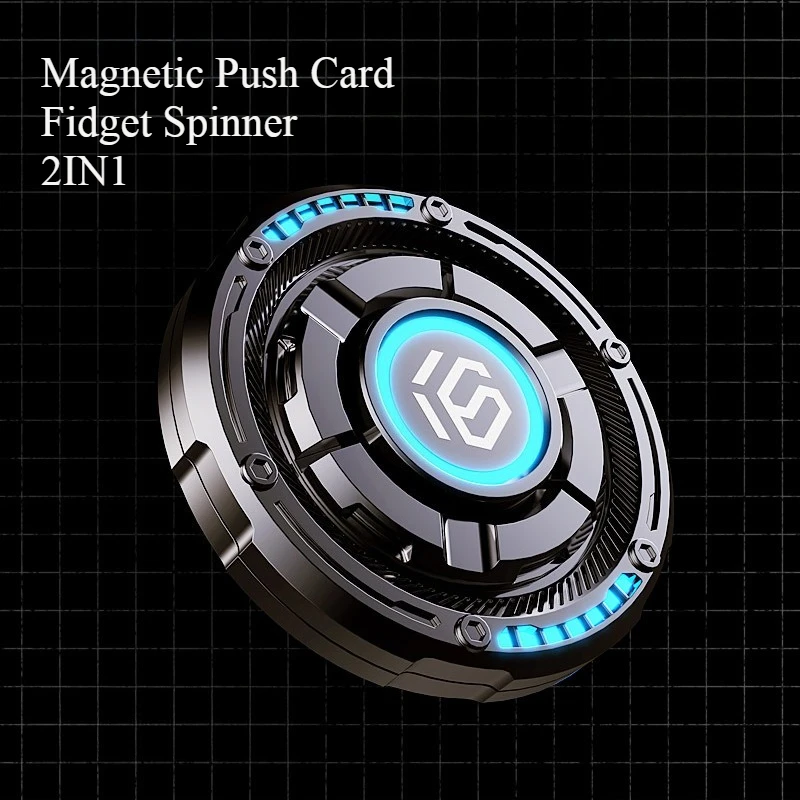 4 Pièces Gyroscopique Magnétique, Toupie Rotatif Gyroscope Lumineux(Coloré) | Spinner Format Portable, Spinner Metal Réutilisable Anti Stress ADHD