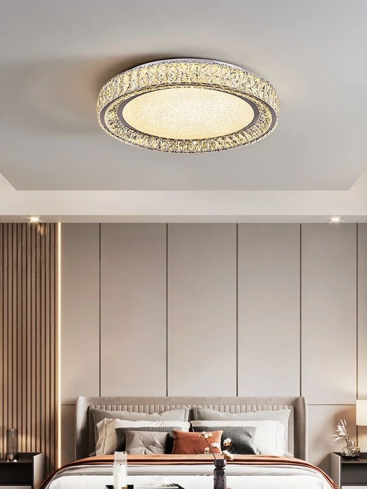 Led Bedroom Decoration Ceiling Lights Luxury Crystal Lighting for Low Ceiling Home Appliance Round Lamparas