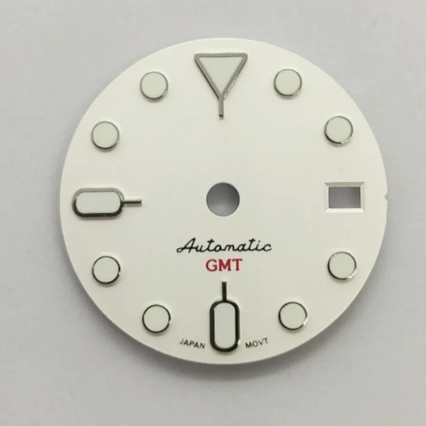 

New NH36 Dial GMT NH34 Dial White Black Blue Orange Green Luminous Dial 28.5mm for NH34/NH36A Movement Watch Accessories