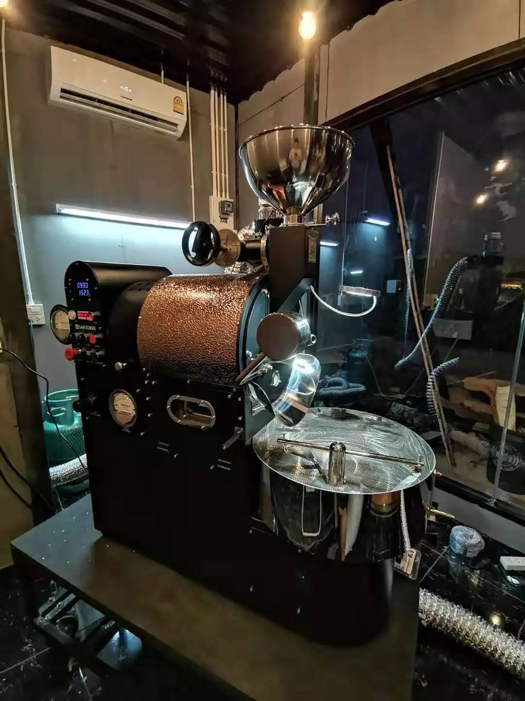 Wintop Santoker 1 كجم R1 محمصة قهوة تجارية المهنية آلة تحميص حبوب البن الذهب الأسود محمصة قهوة