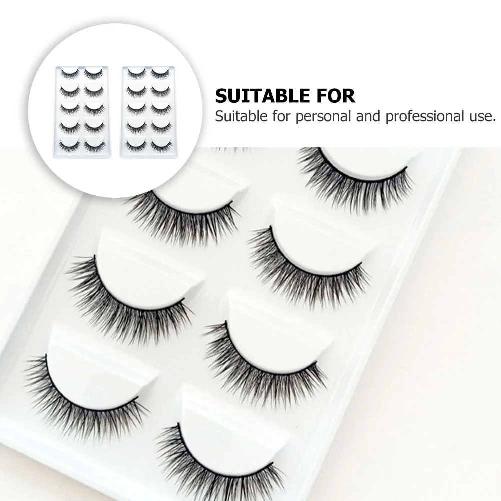 10 pares de cílios postiços design natural menina beleza cílios maquiagem acessório uso simples cosméticos cílios postiços profissional