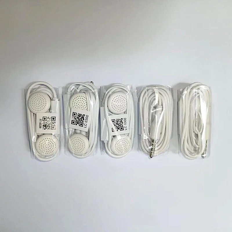 High Quality 10 PCS White 3.5mm Headphone Universal Earphones With Mic Wired Line Earbuds For Xiaomi Huawei Samsung S10 Phones