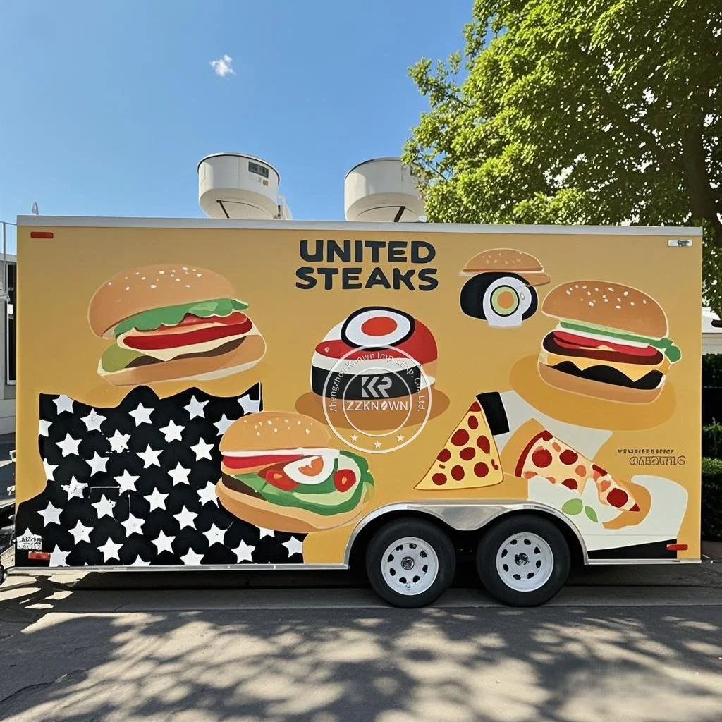 تخصيص متعددة الوظائف الغذاء شاحنة مقطورة الوجبات السريعة المطاعم مقطورة الآيس كريم مقطورة القهوة المتنقلة