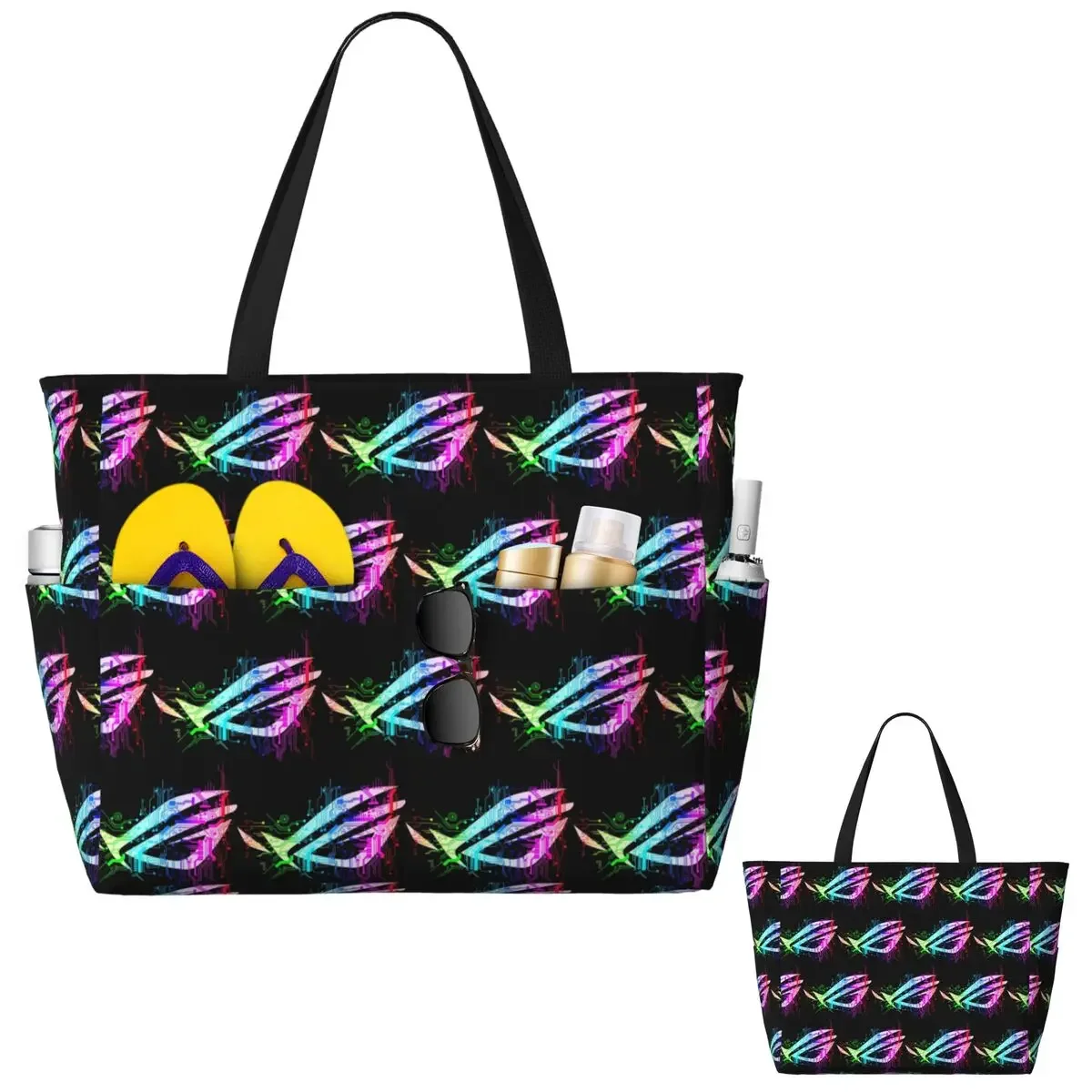 

Asus Rog Beach Tote Bag Sport Gym Yoga Duffle Large Tote Bag Women Travel Bag Fitness bag