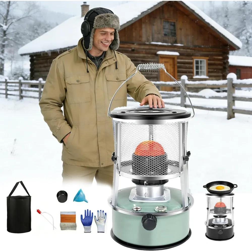 9000 Btu Heater for Indoor Use, Non Electric Heaters for Indoor, For Power Outage & Emergency Survival, 18-21h Long