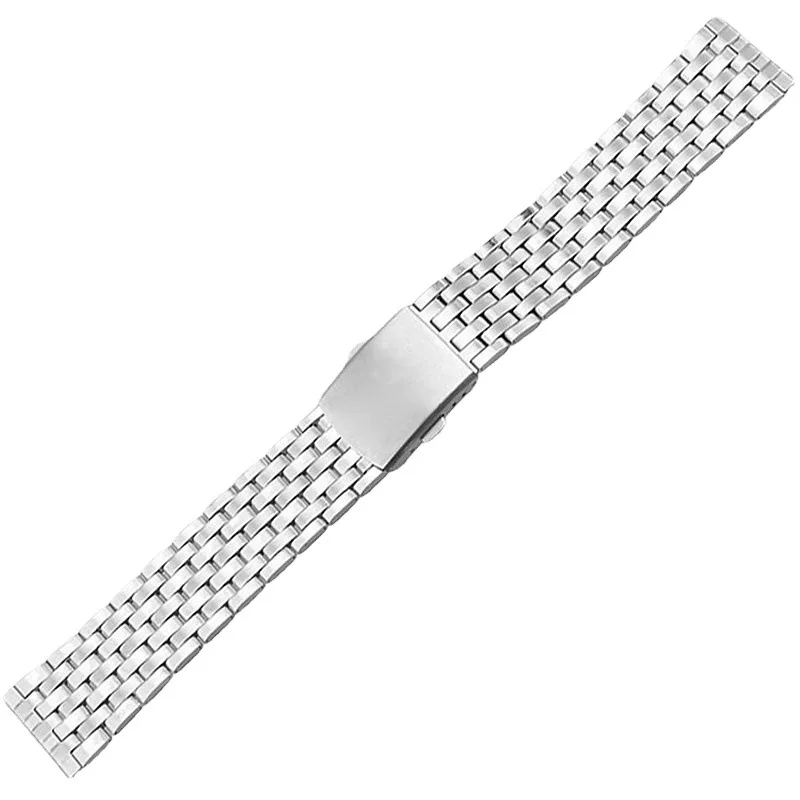 18mm 20mm 22mm 316L Edelstahl Uhrenarmband Ersatz für Universal Uhrenarmband Zubehör mit Metallfaltschließe
