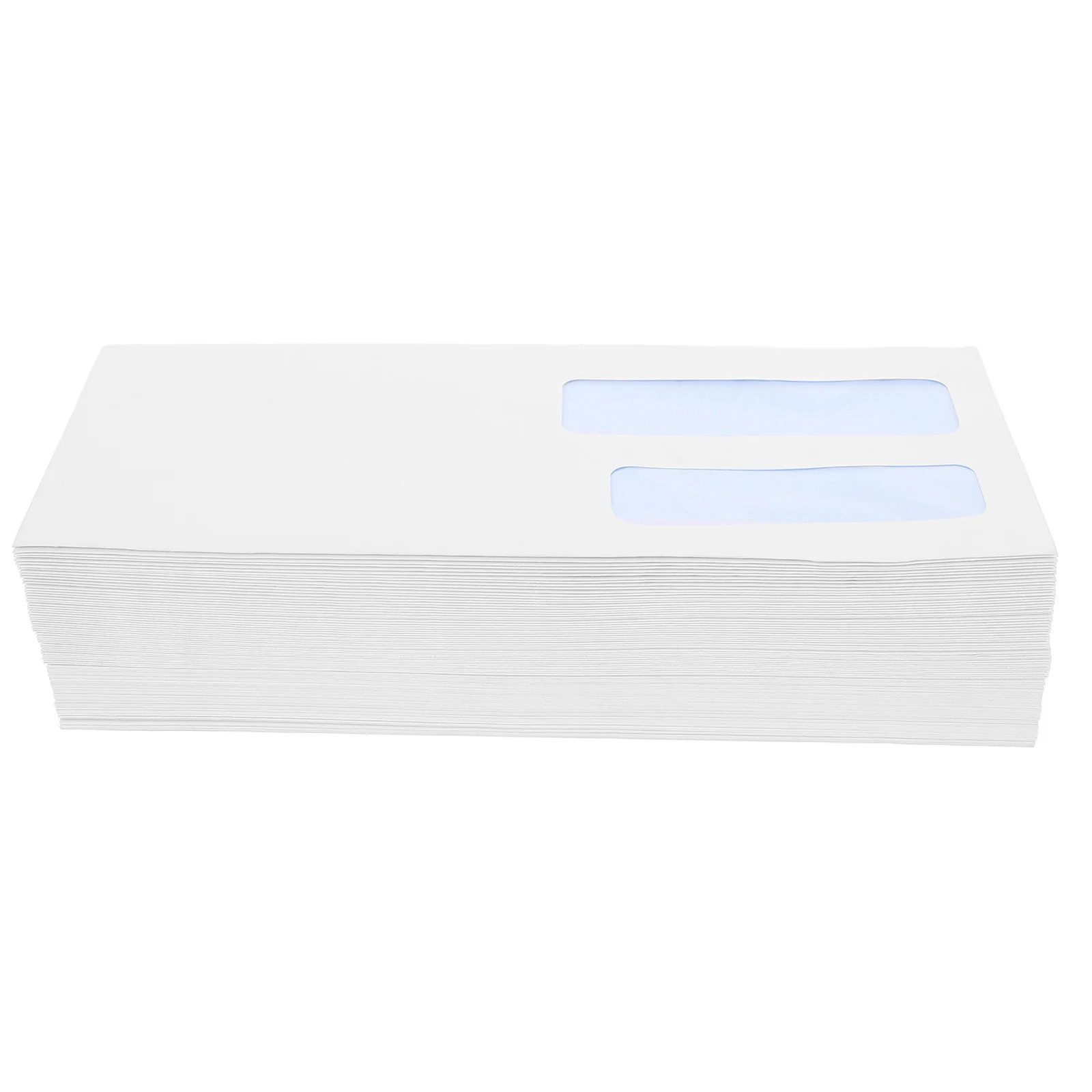 100Pcs Business Envelopes White Double Window Check Security Self Seal Envelopes Secure Document Mailing Mailers