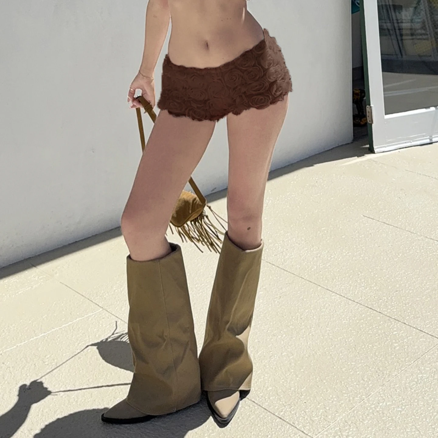 Calças quentes de cintura baixa sexy apertado branco estilo coreano y2k high street picante menina primavera novo doce feminino festa atmosfera shorts