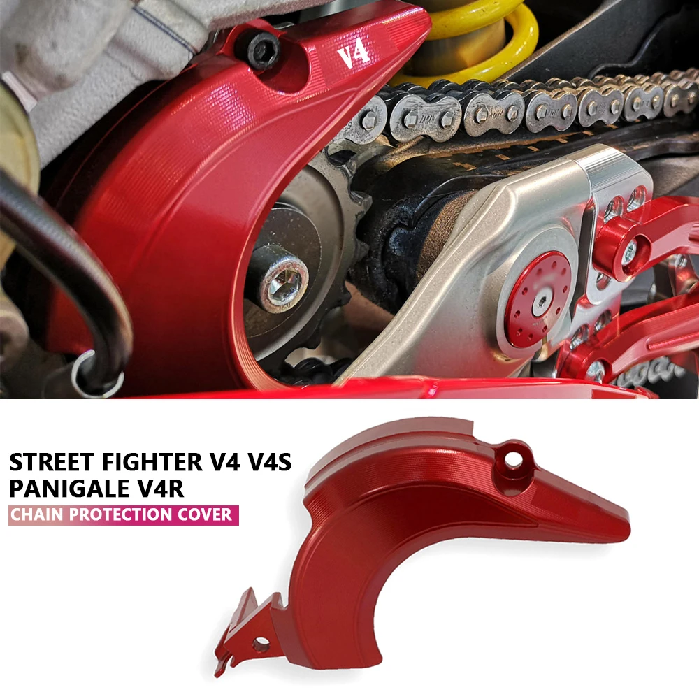 

Новые аксессуары для мотоциклов для DUCATI Street Fighter V4 V4S Panigale V4R, цепь двигателя с ЧПУ, крышка колеса, крышка цепи 2018-2023
