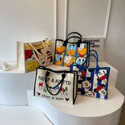 Disney Mickey Mouse Mummy Bag Fashion Cartoon stampato borse a tracolla per le donne ragazze Multi funzionale borsa di grande capacità