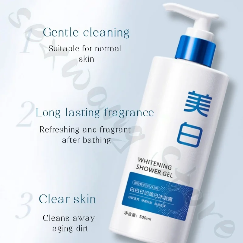 Niacinamide shower gel brightens the whole body, deeply moisturizes, cleanses, removes dirt and leaves a long-lasting fragrance
