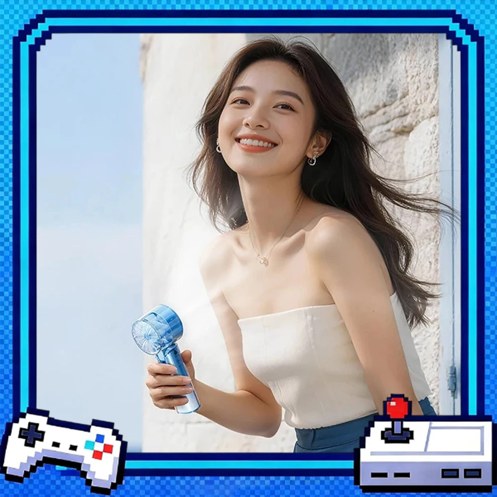 Joyroom JR-CY737 Ice Crystal Handheld Fan Superconducting Compression Refrigeration Handheld Small Fan Vortex Booster Duct Gifts