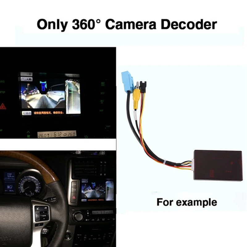 Car LVDS to CVBS Cable 360 Panoramic Reversing Camera Decoder Canbus Box for Toyota Prado Land Cruiser 150