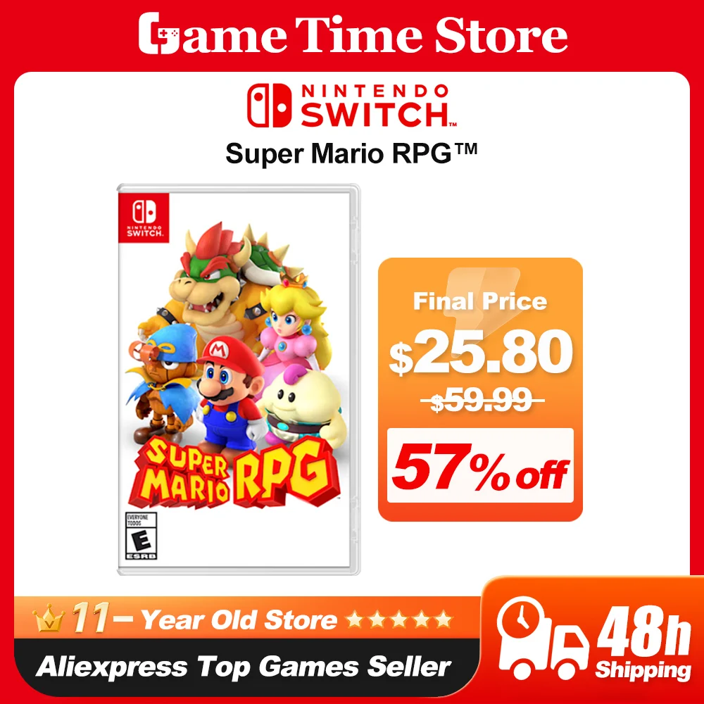 Carte de jeu Nintendo Switch, Super Mario RPG Petits déjeuners, Prise en charge fongique, Joueur unique, 3 modes, Console de jeu Switch, Nouveau, 100%