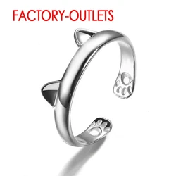 Genuine 925 Sterling Silver Engagement Ring Resizable Classic Fashion Jewelry Best Gifts For Women Girls Wholesale