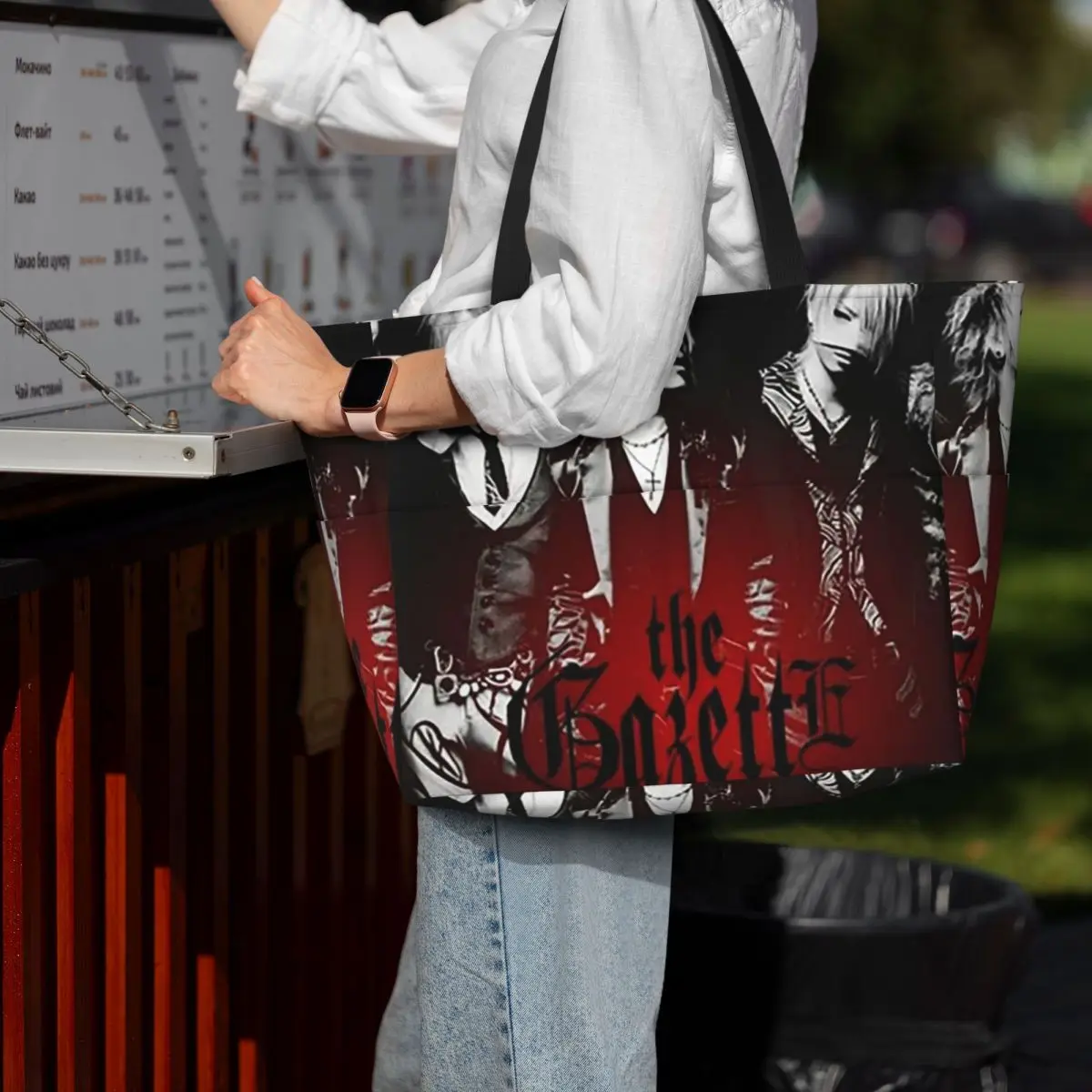 Japan Rock The Gazette Band Beach Tote Bag Sport Gym Yoga Duffle Large Tote Bag Women Travel Bag Fitness bag