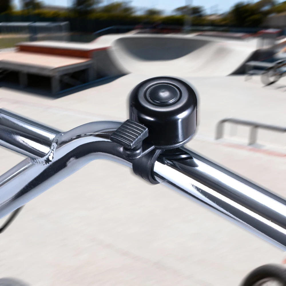 Funsea دراجة جرس الصلب للسلامة الدراجات المقود حلقة الدراجة الملحقات صغيرة الحجم قاعدة بلاستيكية منفذ إنذار الصوت العنصر