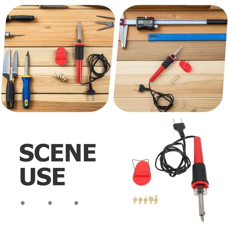 75STO-1 Set Wood Burning Pen Electric Soldering Iron Kit Carving Pyrography Tool Iron And Engineering Pen EU Plug