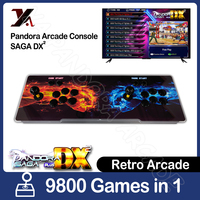 Pandora Saga DX Plus 9800 Box Retro Game Arcade Cabinet Console RGB Light Panel 8 Way Joystick 16 Buttons Support 720P HD Output