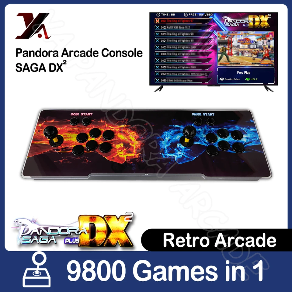 Pandora Saga-レトロゲームアーケードコンソール,dx plus,9800ボックス