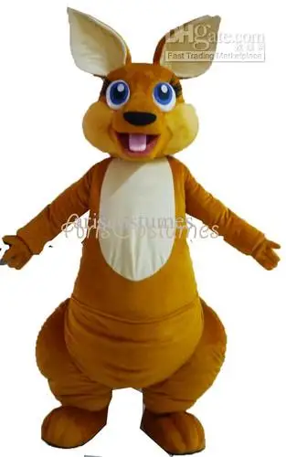 

New Adult Halloween Christmas Cute Kangaroo Mascotte Fancy Cartoon Mascot Costume Plush Fancy Dress Mascot Costume