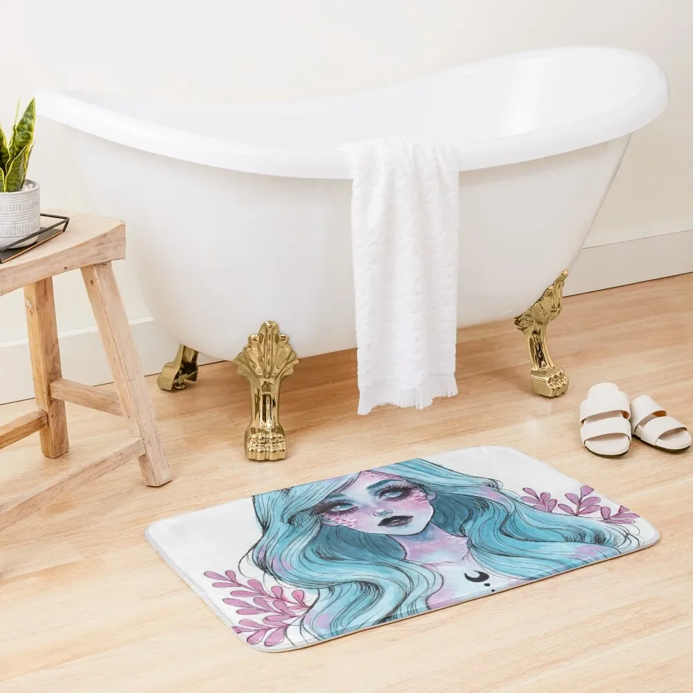 

Pearlescent mermaid Bath Mat Anti-Slip Shower Carpet In The Living Room Anti-Skid Shower Bathroom Items Mat