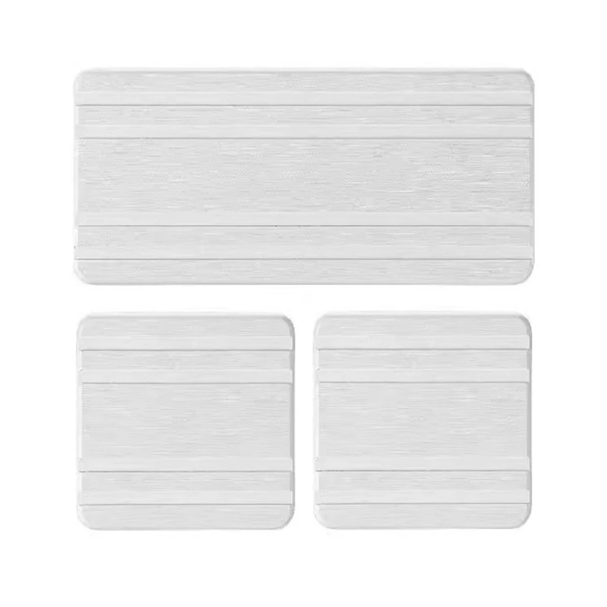 Absorbent Drying Mat For Kitchen Soap Dish Anti-Slip Tray 10x10cm 2pcs Diatomite Coasters Promotes Air Circulation