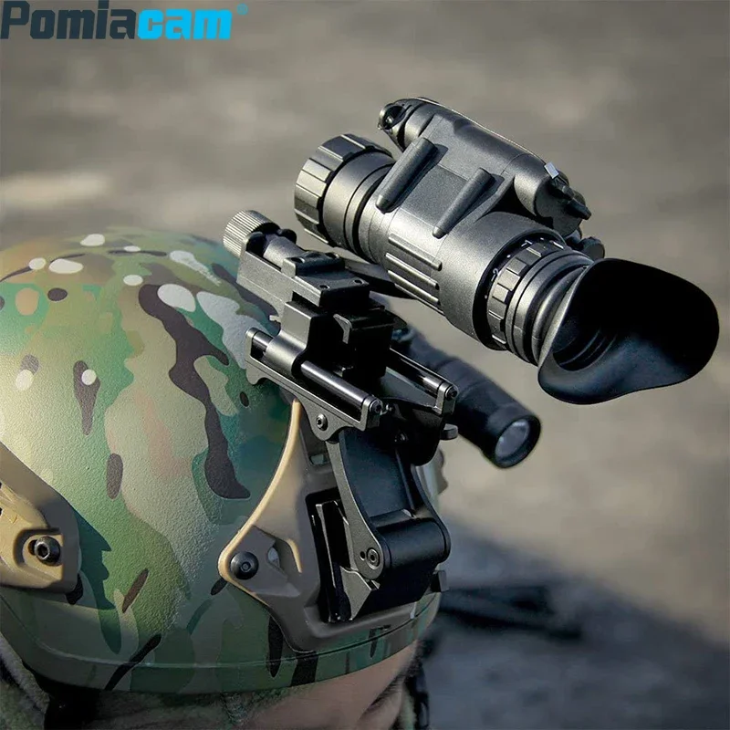PVS-14 Hunting Infrared Night Vision Head Mounted  Built-in IR Illumination Patrol  , 2x28 Tactical Digital Monocular for Helmet