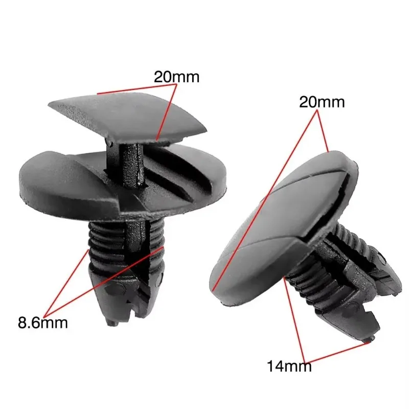 50pcs 8mm Auto Fastener Clips for Peugeot Citroen Bumper Rivet Fender Fastener Clips Plastic Car Clips Door Panel Repair Fender image 3