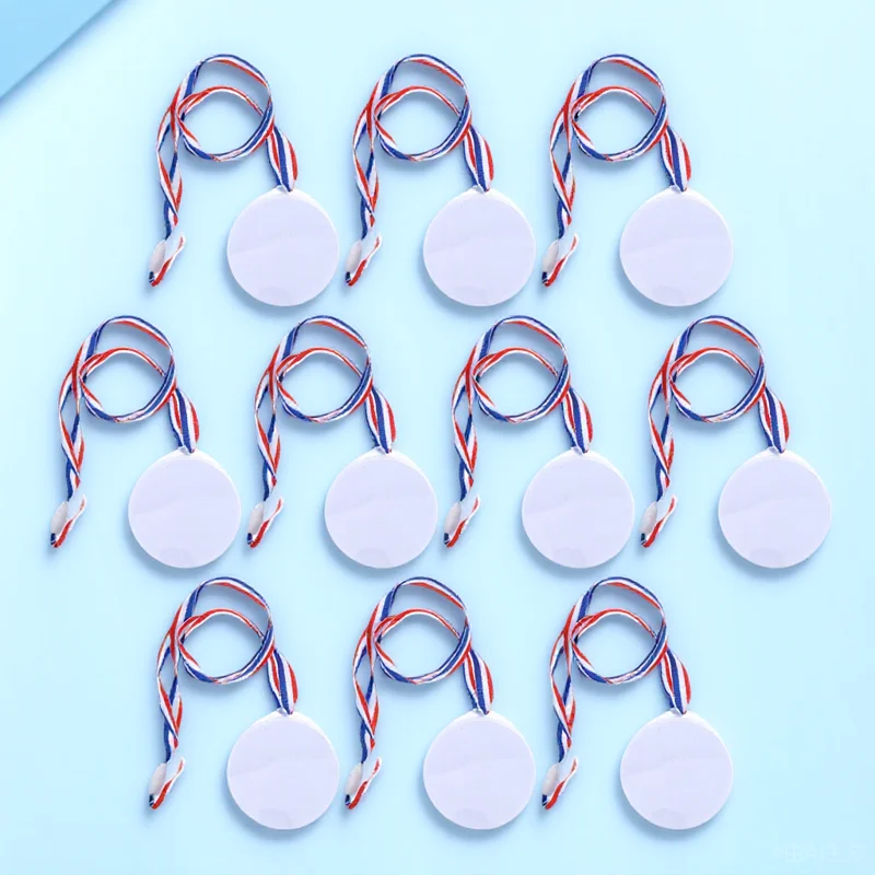 

10pcs Customizable Award Medals Blank Diy Medals For Kids Sports Competitions Party Classroom Rewards Durable Iron Medal Props