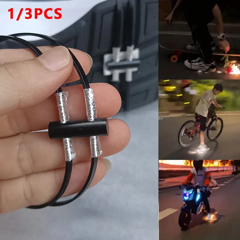 1pc/3pcs Sole Hit Flint Foot Brake Ground Spark Flint Magnesium Rod Bicycle Motorcycle Cool Skateboard Sparks