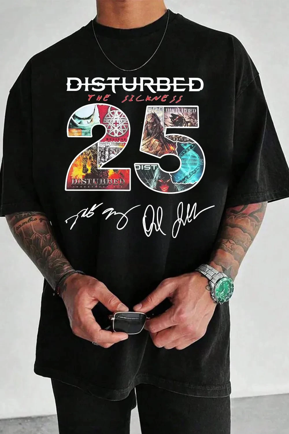 Limited 2026 Disturbed Band Printed Cotton T-shirt Men's Summer Casual Top Short Sleeve Classic Male Women Tee Unisex