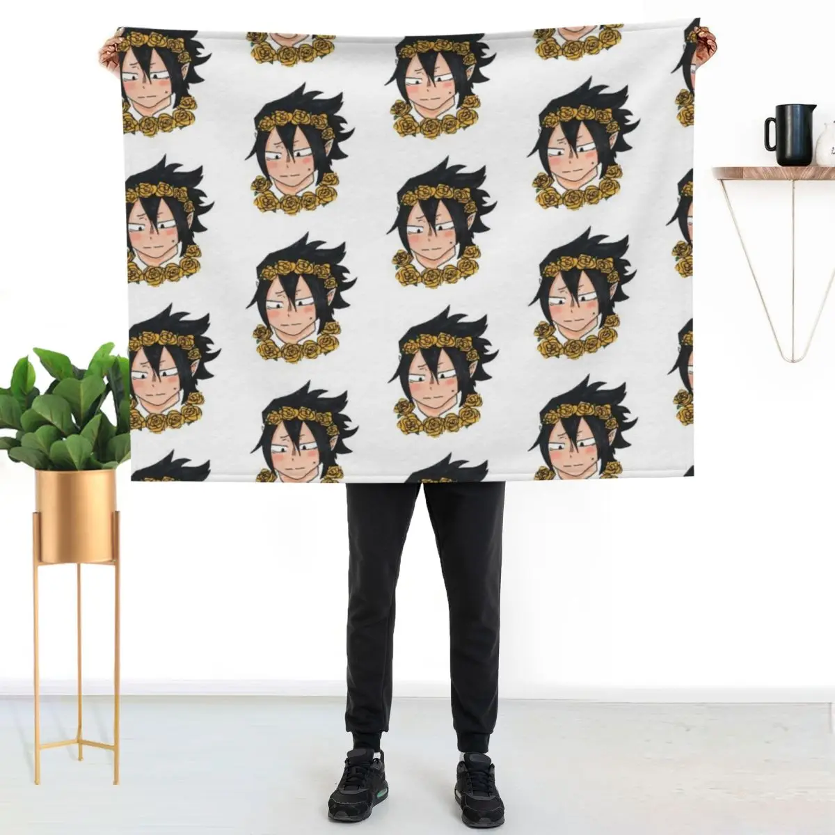 

Tamaki Amajiki Flower Crown Throw Blanket Cozy Napping Blanket Gift for Mom Dad