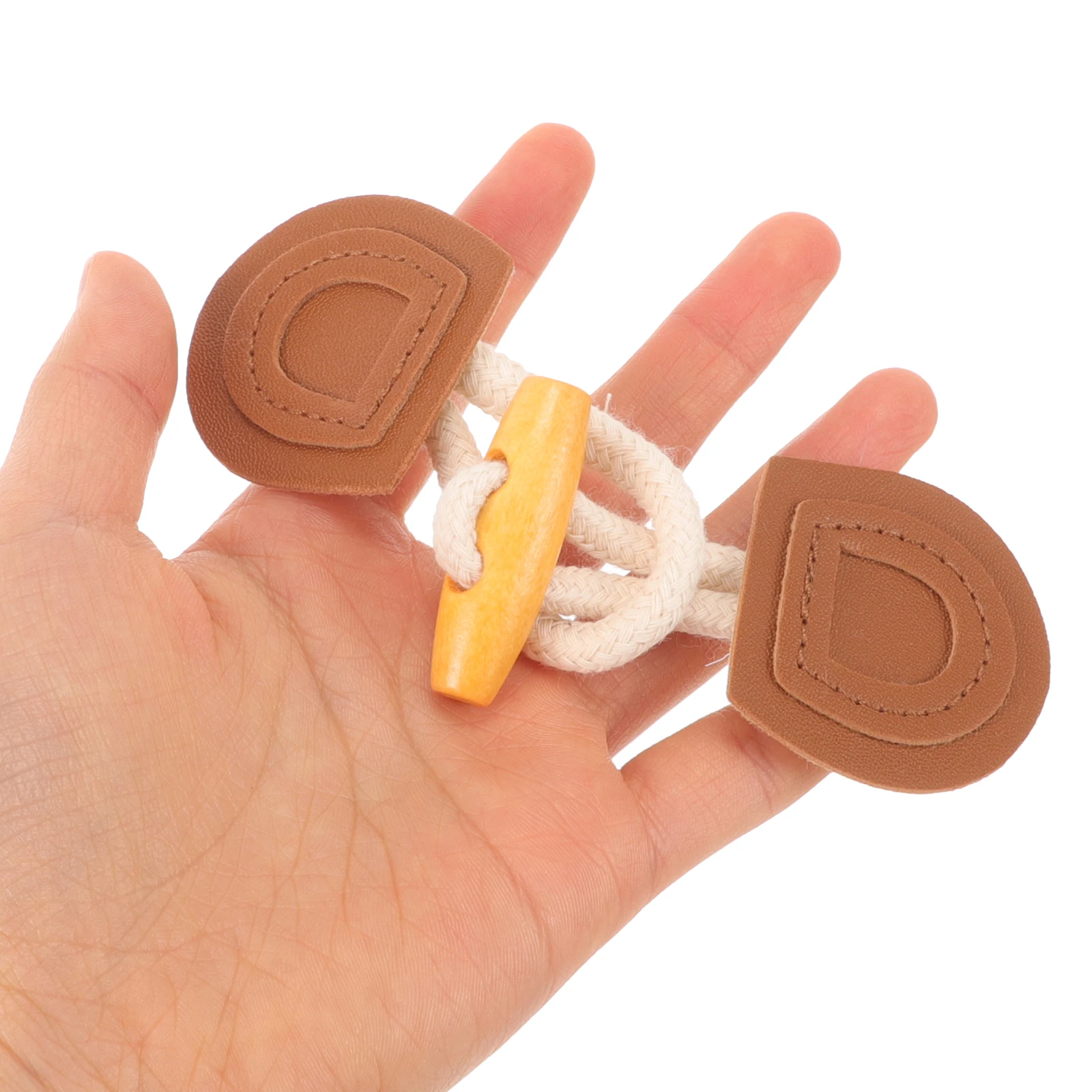 

6Pairs Cow Horn Button Buckle for Clothing Coat Dress Waistband Duffle DIY Sewing Craft Projects Decorative Closure