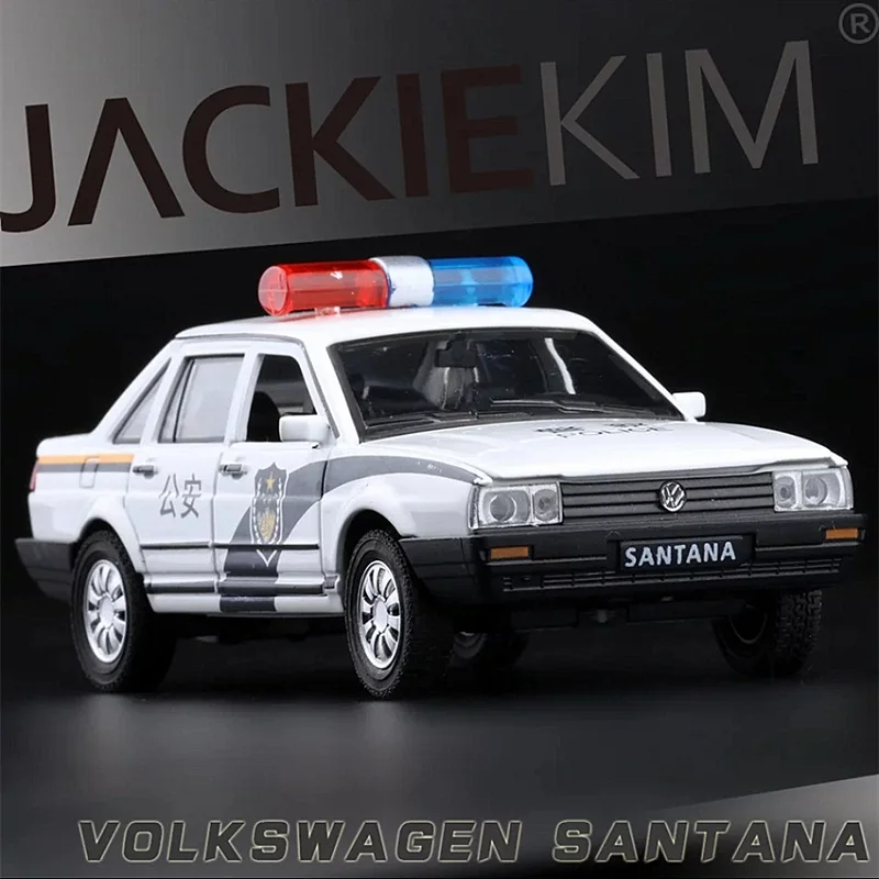 1:32 Volkswagen Santana Car Police model Alloy Diecast Model High Simulation Exquisite Toy Vehicles Car Styling E69