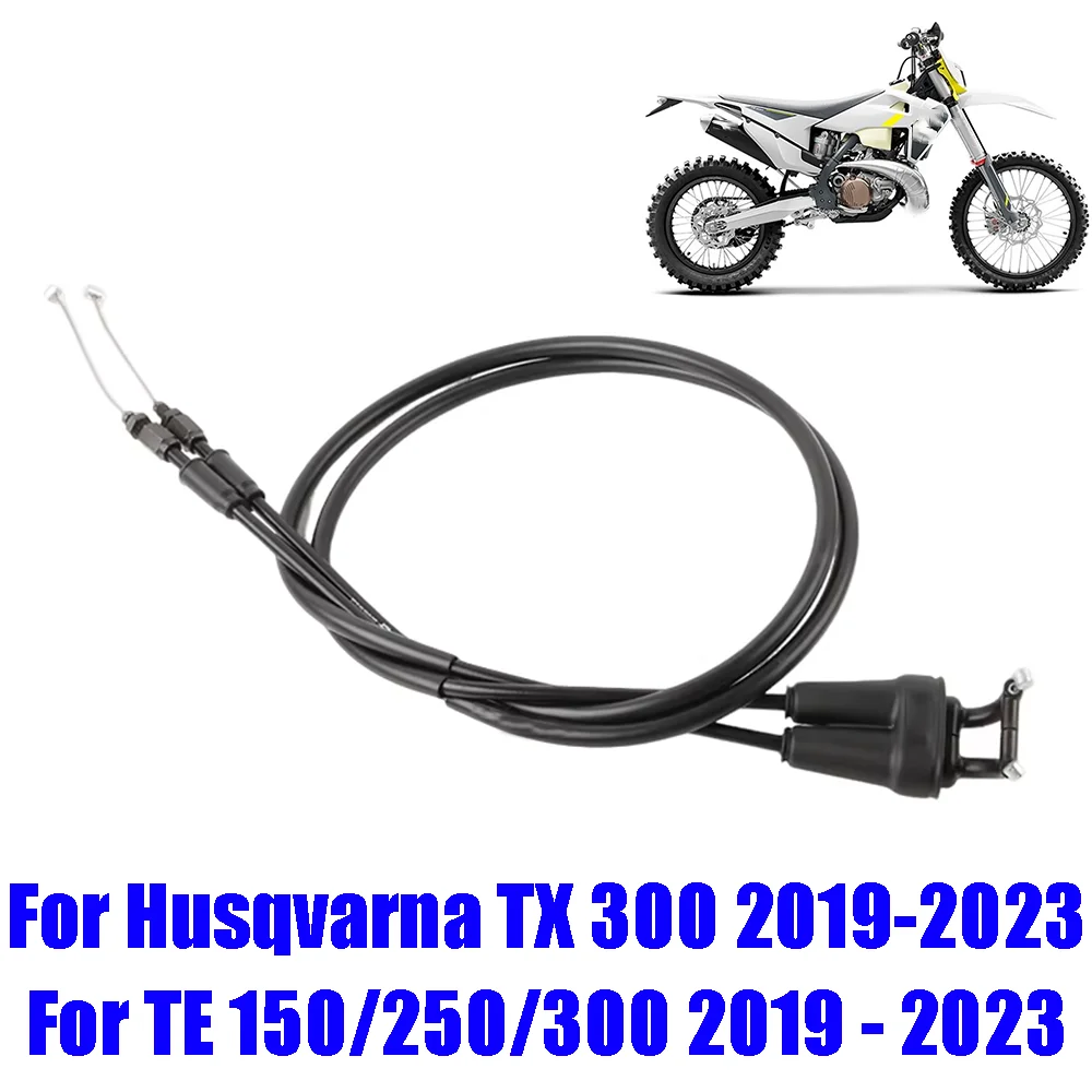 Motorcycle Parts 2 Throttle Cable Accelerator Pull Line Fuel Pipes Steel Wire For Husqvarna TE 150 250 300 TX 300 2019 - 2023