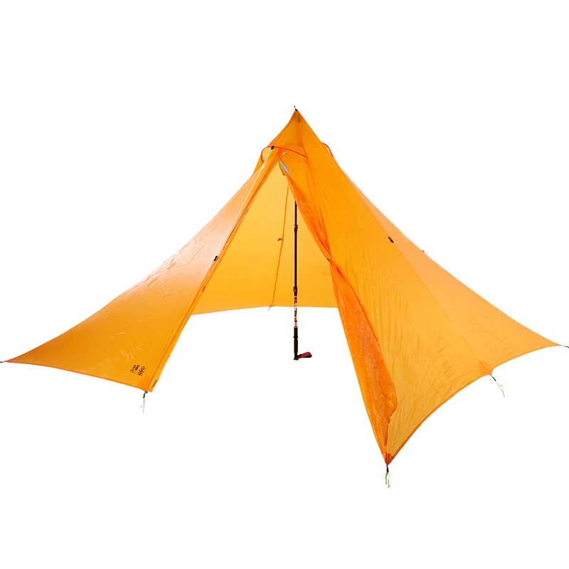 ASTA Gear Fengyin4  Pyramid 2-4 People Water-proof 2-side-silicon-coating Flysheet Ultralight 4-season Tent Inner Mesh No Poles