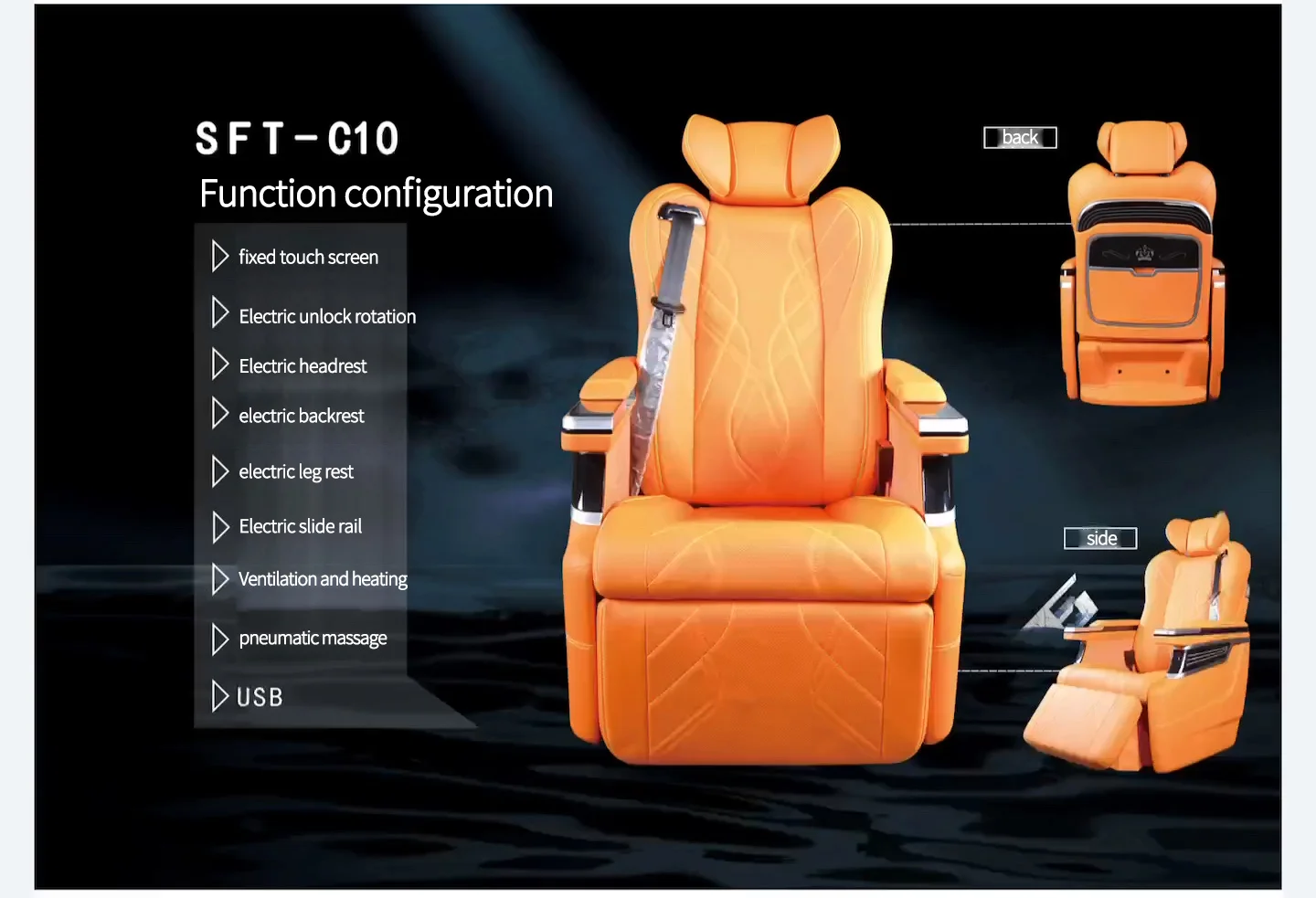 Van Car Seat Seat Luxury For Benz W447 Vclass Sienna Leather Customized Logo Toyota Van 1 Set Vw Mk6 Leather Seats