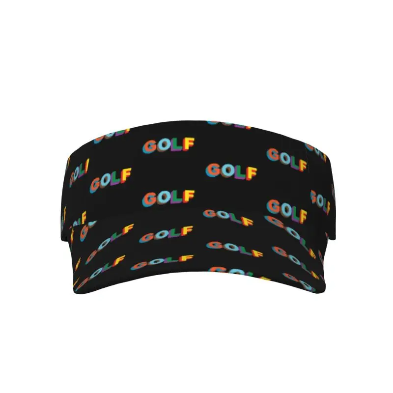 Golf Print Sports Sun Visor Hats Women Men Adjustable Lightweight Packable Cooling Empty Top Visor Hat for Golf Tennis Running