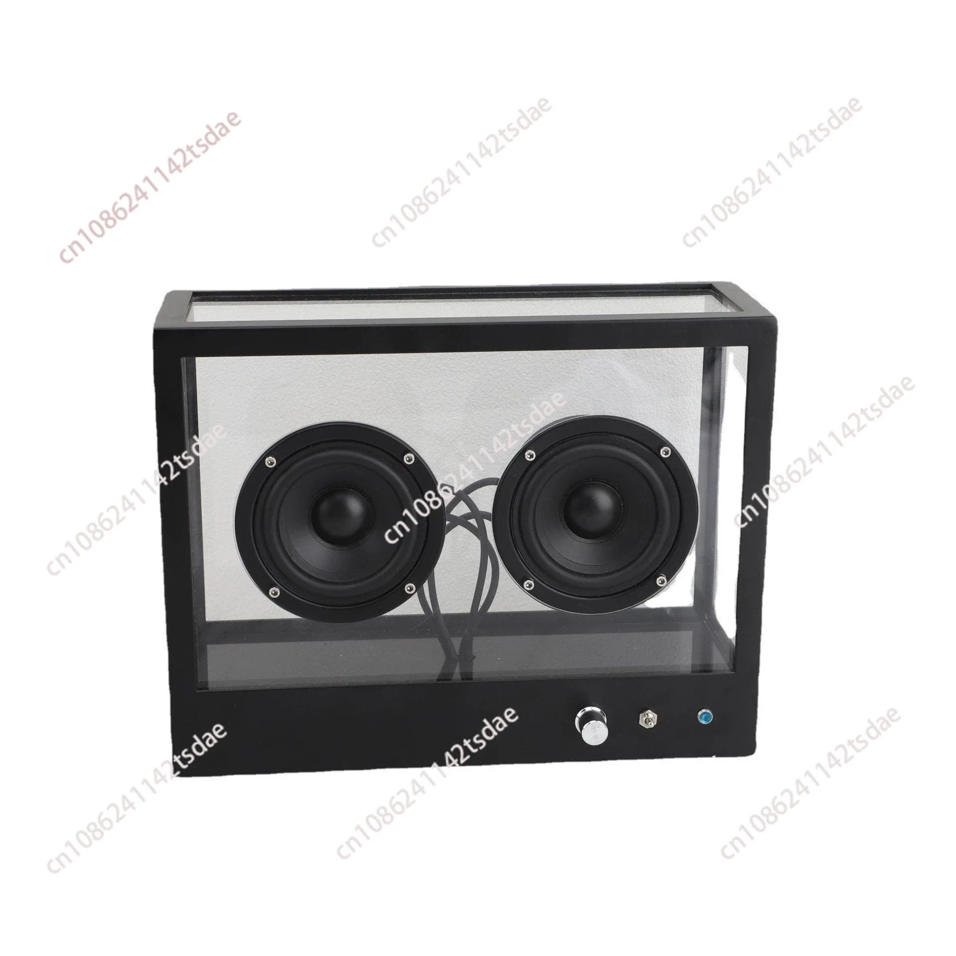

Modern transparent metal audio subwoofer living room home desktop ornament computer wireless bluetooth speaker ornament
