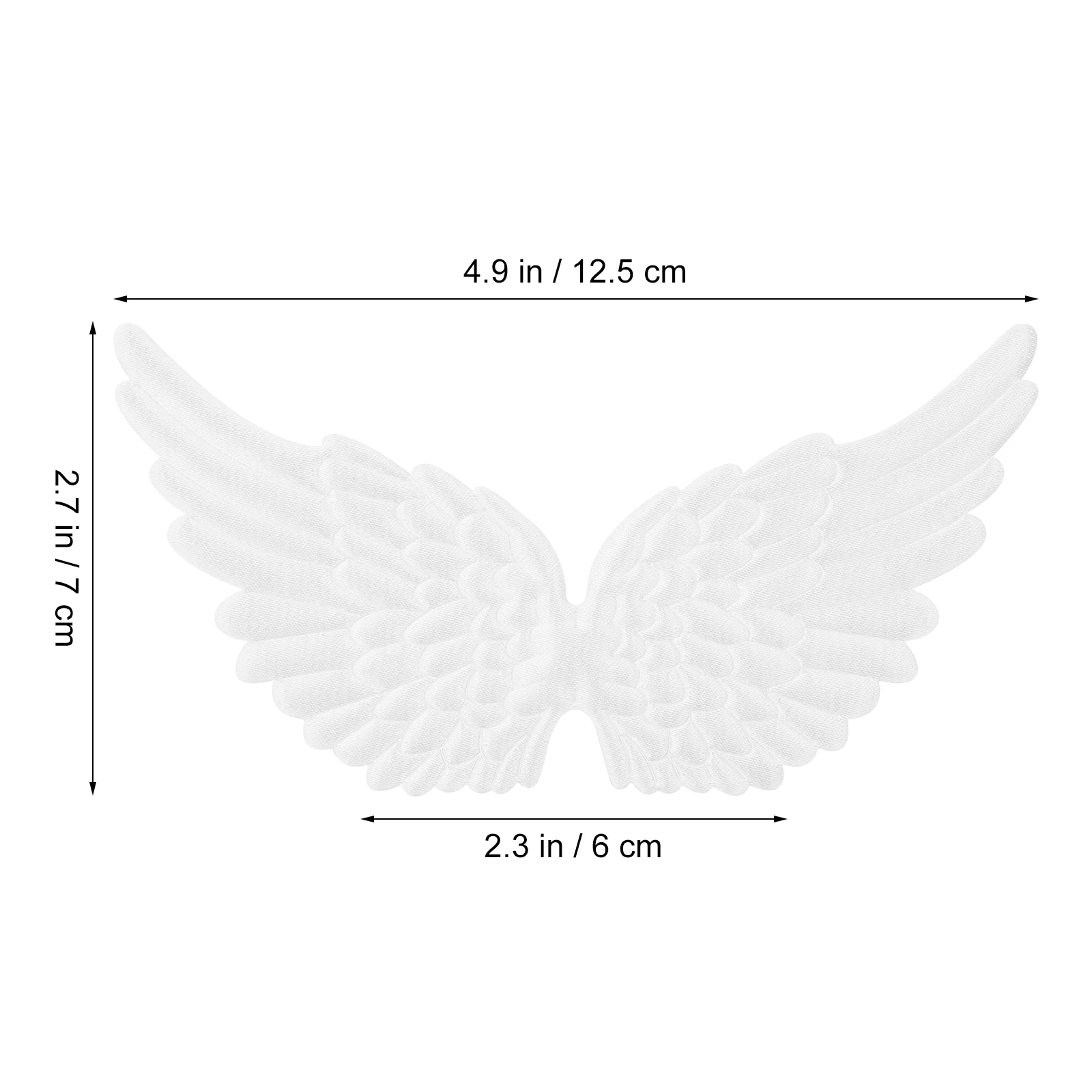 12PCS Angel Wings Jewelry Mini Alas De Chucas Soft Application DIY Crafts Accessories Wing Decor Hide Damaged Spots Clothes