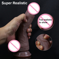 Top Cock Realistic Dildo Black Big Dick Huge Penis Adults Anal Sex Toys Vagina Strapon Masturbators For Woman G-spot Stimulator