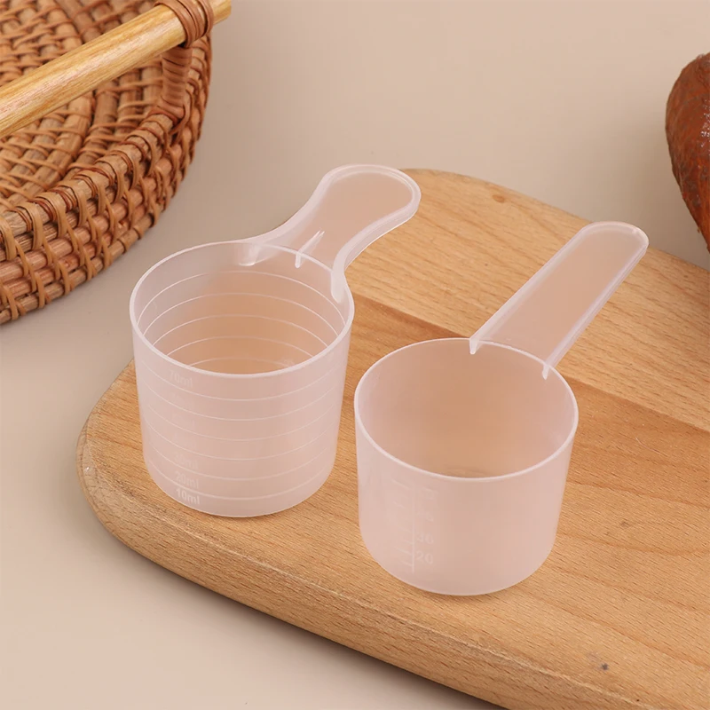 10Pcs 15/25/30/35g Transparent Plastic Milk Powder Spoon With ML Graduated Kitchen Baking Measuring Spoon