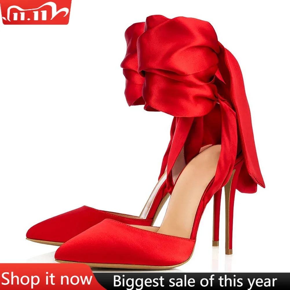 

【Measure your feet length before order】Luxry Designer Women High Heels Lace-up Ribbon Sandals Evening Dress Lady Shoes 9-I-PU-2